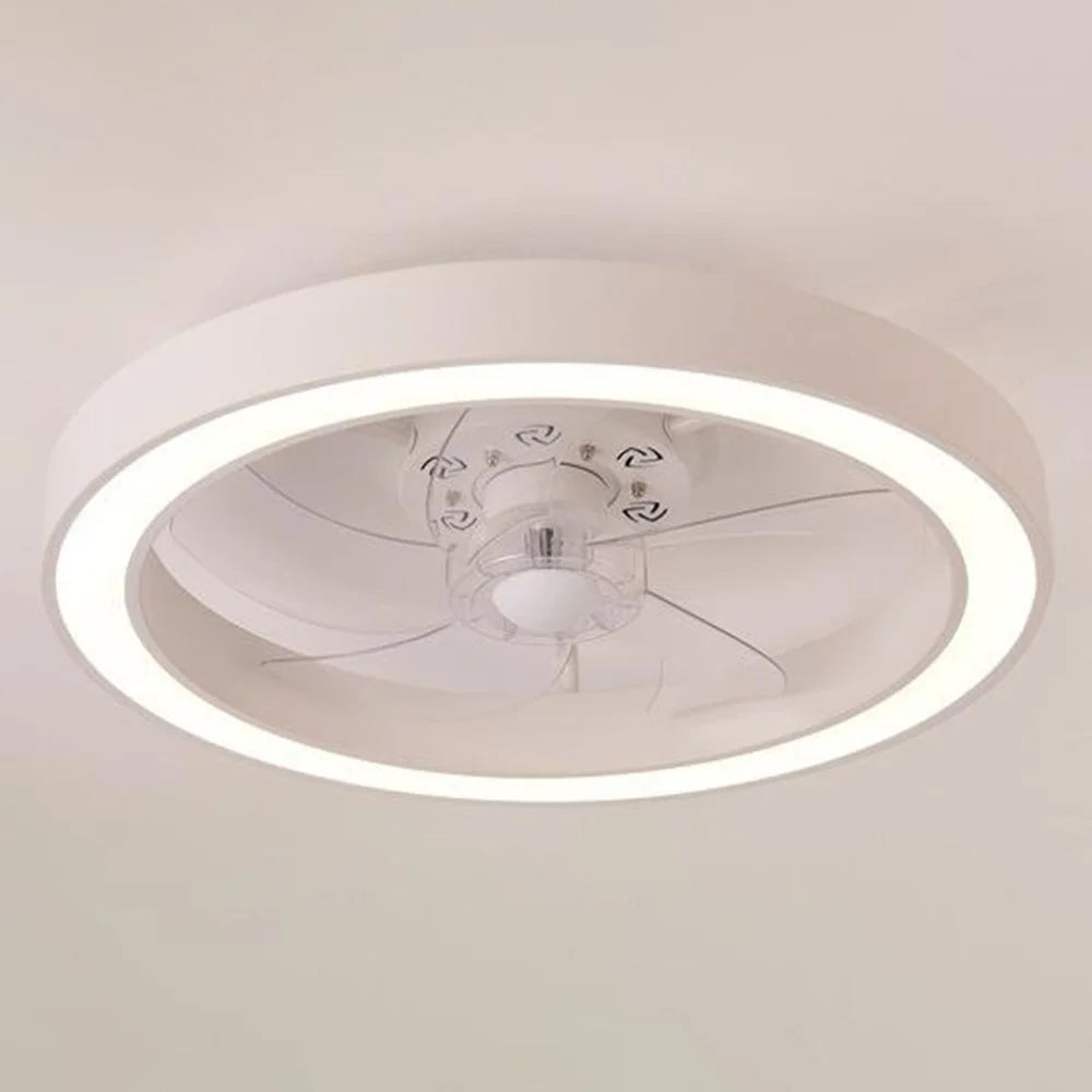 50cm 220V Nordic Ceiling Fan Light 6 Speeds Adjustable Dimmable Lamp with Remote Control - White - 1