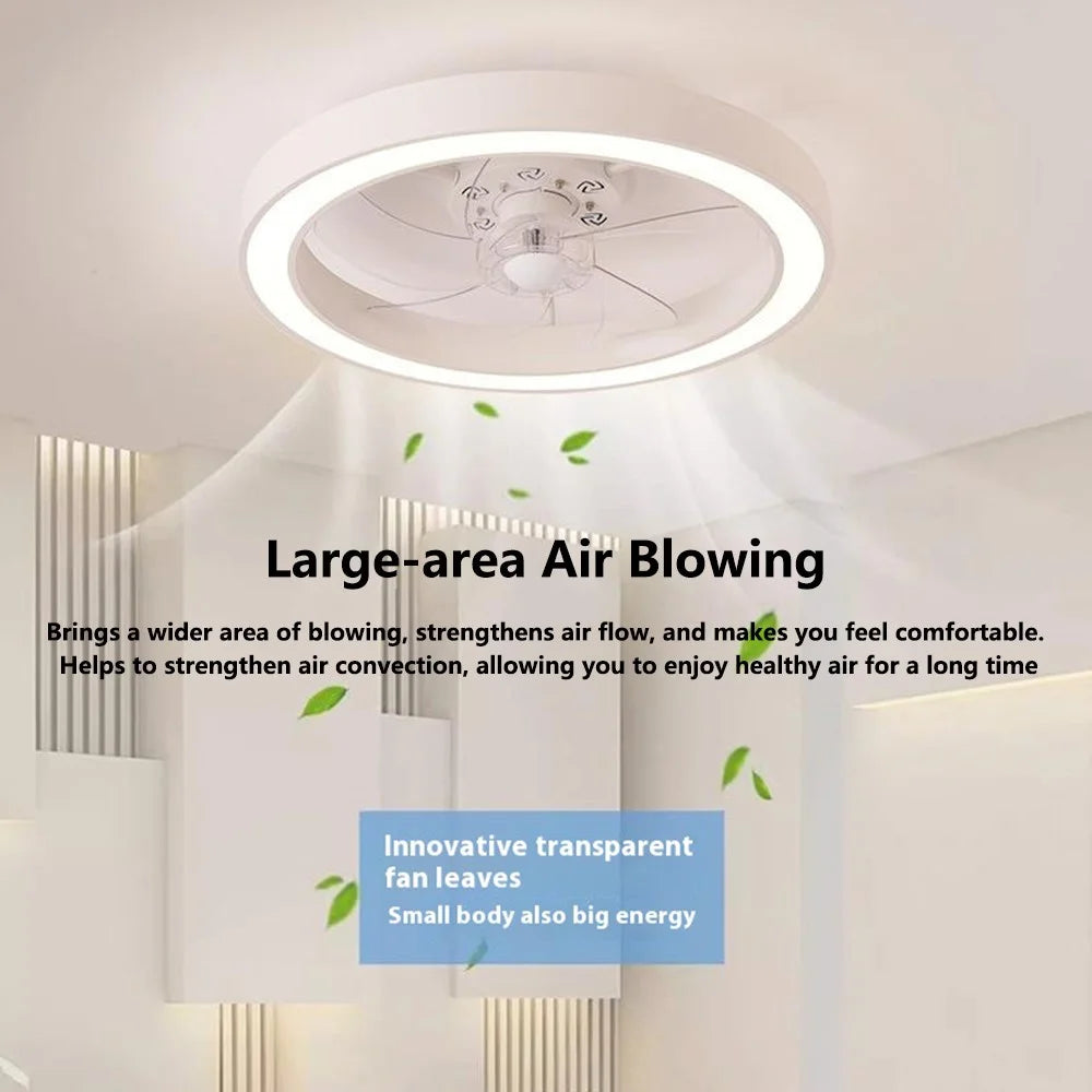 50cm 220V Nordic Ceiling Fan Light 6 Speeds Adjustable Dimmable Lamp with Remote Control - White - 5