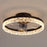 50cm 220V 6 Speeds Adjustable Luxury Ceiling Fan Light for Living Room / Bedroom / Dining Room Decorative Lamp - Coffee - 2