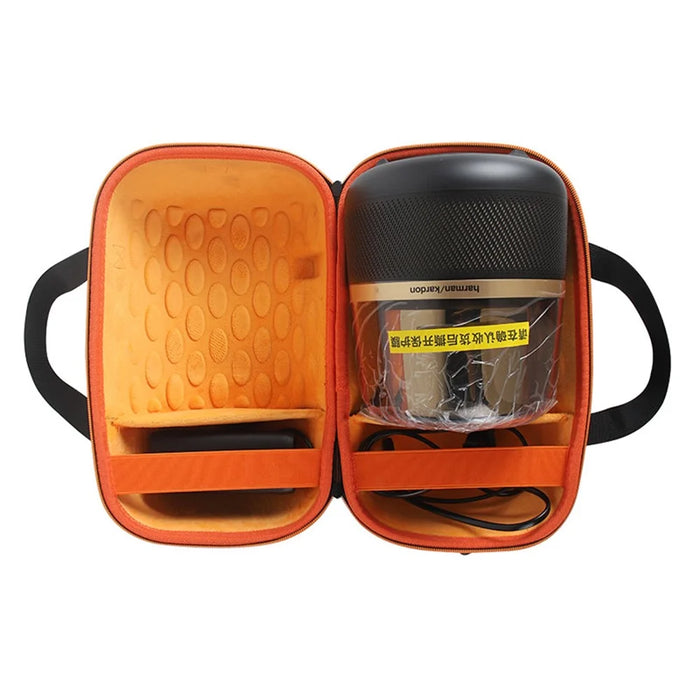 For Harman Kardon Allure Essential Carrying Case Bluetooth-compatible Speaker Storage Bag with Shoulder Strap - Black  /  Orange - 6