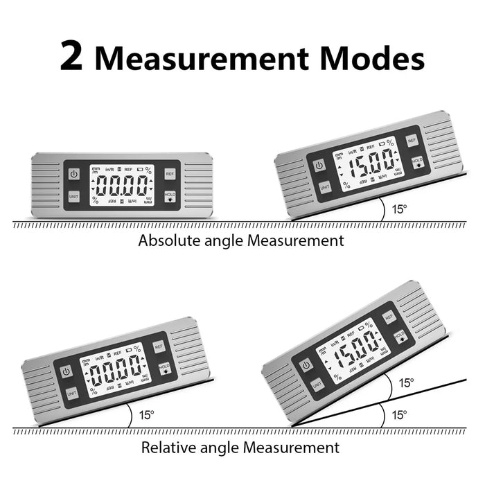 JD11 Digital Level Box Angle Finder Magnetic Bevel Gauge Carpentry Car Repairing Inclinometer - 3