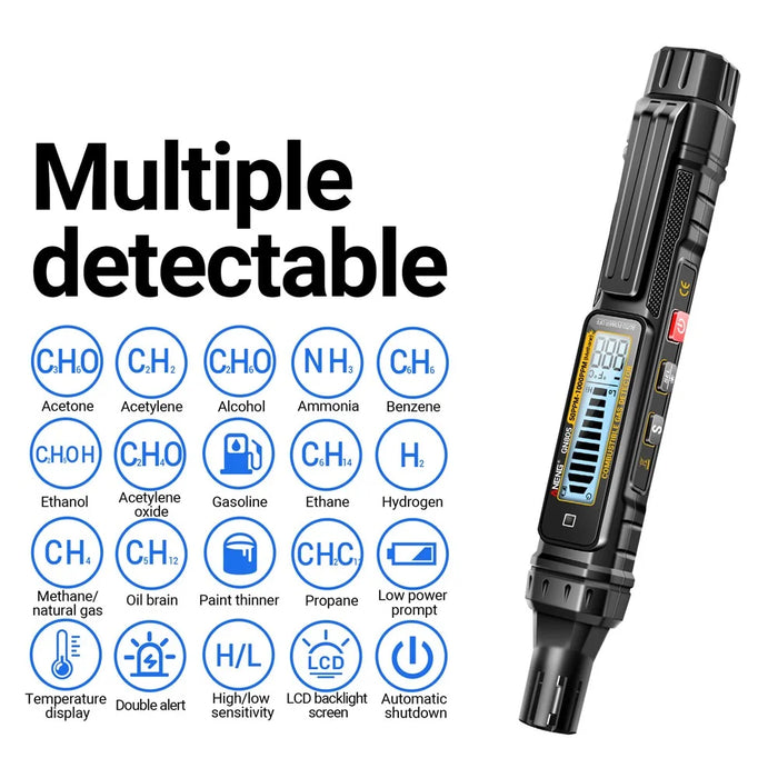 ANENG GN805 LCD Screen Combustible Gas Detector Sound Light Alarm Gas Leakage Tester - 3