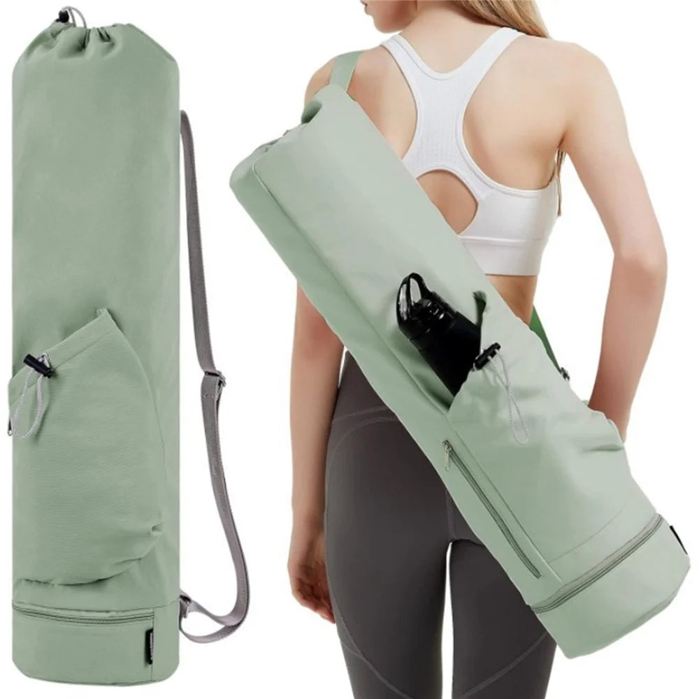 30L Large Capacity Portable Yoga Mat Storage Bag with Bottle Pocket and Wet Compartment - Green - 1