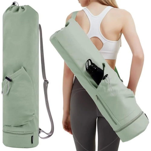 30L Large Capacity Portable Yoga Mat Storage Bag with Bottle Pocket and Wet Compartment - Green - 1