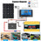Power Inverter 18W Solar Panel 30A LCD Display Solar Controller 300W Car RV Power Converter - Yellow / 12V to 220V - 5