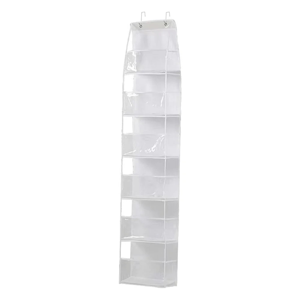 Non-Woven Fabric 6 Layer Storage Bag Wall Door Back Hanging Underwear Handbag Toy Organizer - White - 1