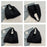 Student Underarm Bag Large Cloth Shoulder Bag Daypack Purse Handbag - Black - 3