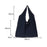 Student Underarm Bag Large Cloth Shoulder Bag Daypack Purse Handbag - Black - 5