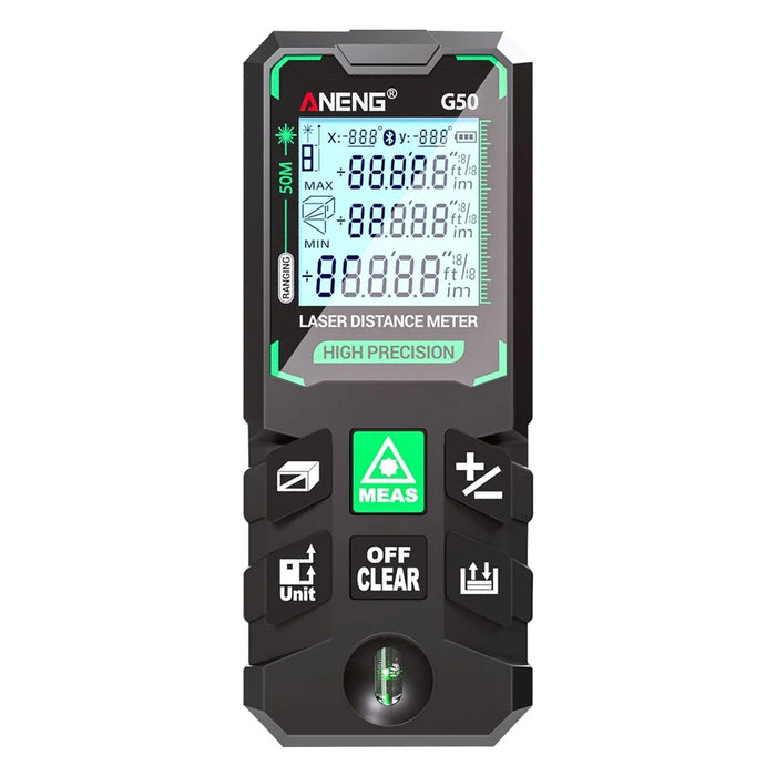 ANENG G50 Portable Laser Rangefinder 50m Measuremen Range Green Beam Laser Distance Measure Tool - 6