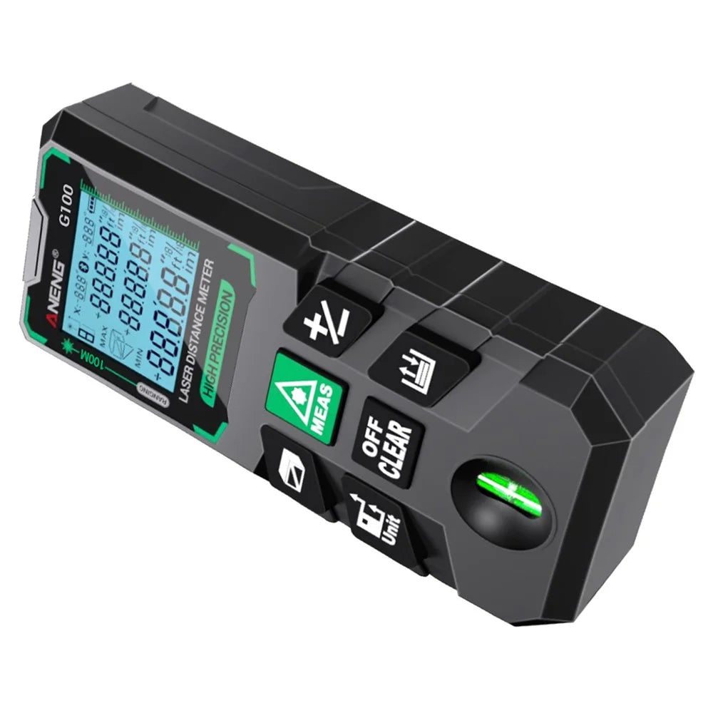 ANENG G100 Portable Handheld Laser Rangefinder 100m Measuremen Range Green Beam Laser Distance Measure Tool - 6