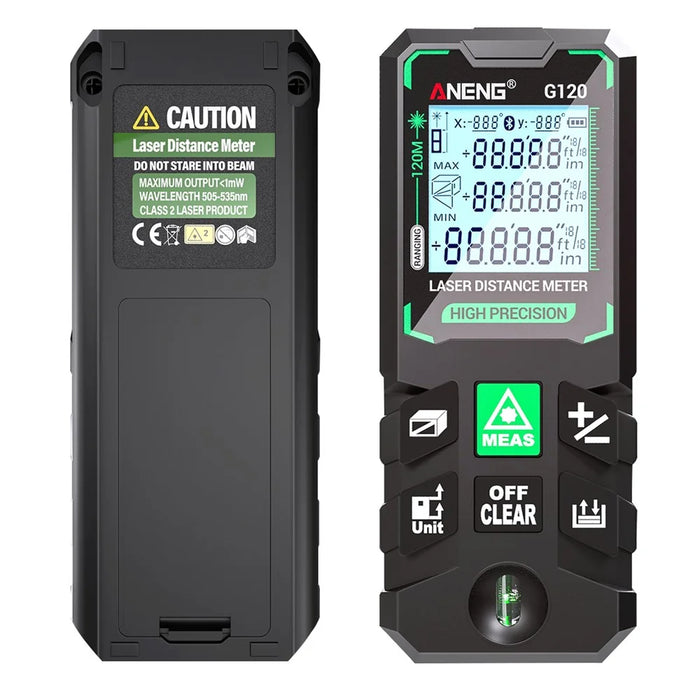ANENG G120 Portable Handheld Laser Rangefinder 120m Measuremen Range Green Beam Laser Distance Measure Tool - 3