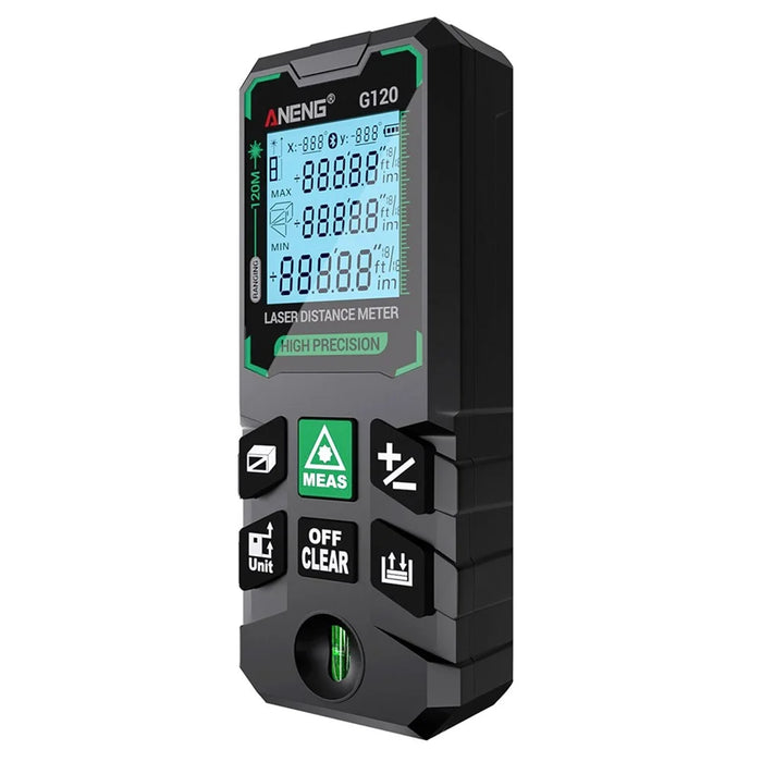 ANENG G120 Portable Handheld Laser Rangefinder 120m Measuremen Range Green Beam Laser Distance Measure Tool - 4