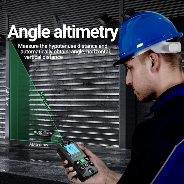 ANENG G120 Portable Handheld Laser Rangefinder 120m Measuremen Range Green Beam Laser Distance Measure Tool - 6