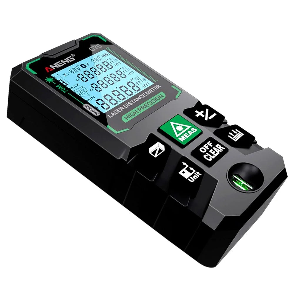ANENG G70 Portable Handheld Laser Rangefinder 70m Measuremen Range Green Beam Laser Distance Measure Tool - 3