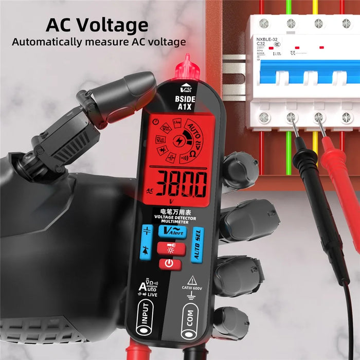BSIDE A1X Handheld Digital Multimeter Electric Test Pen Professional Voltage Resistance Diode Tester - 2
