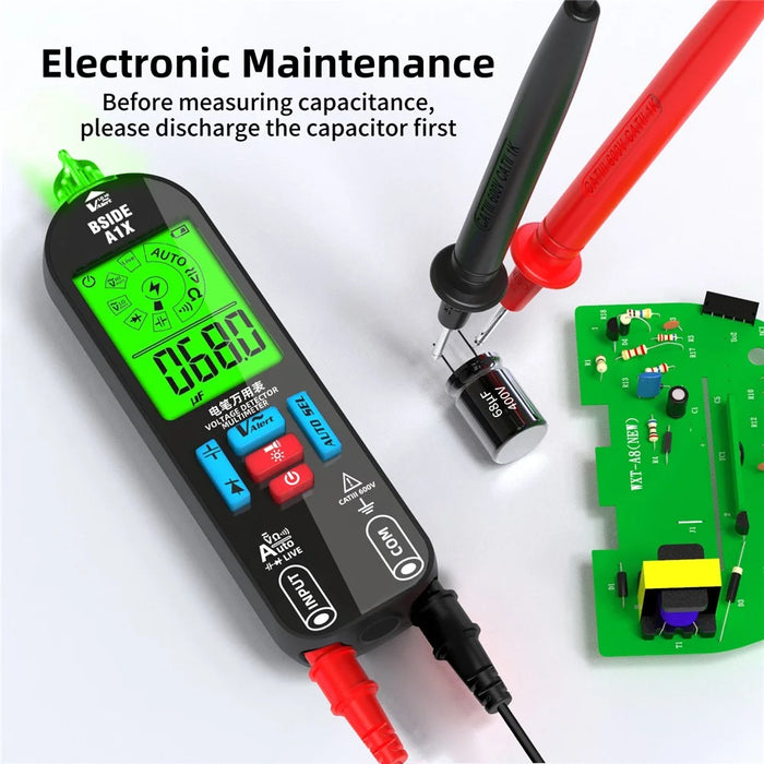 BSIDE A1X Handheld Digital Multimeter Electric Test Pen Professional Voltage Resistance Diode Tester - 3