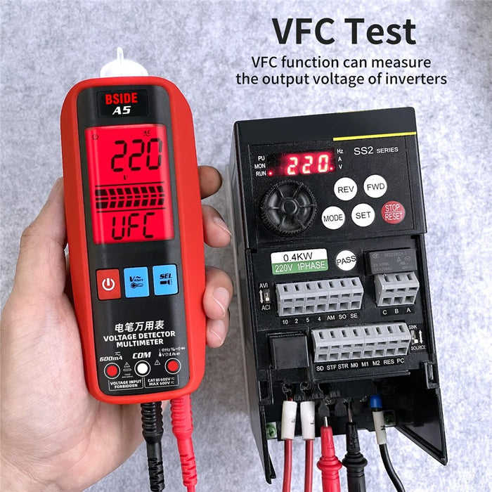 BSIDE A5 Smart Digital Multimeter Profesional AC DC Current VFC NCV Live Wire Ohm Diode Voltage Detector Meter - 3