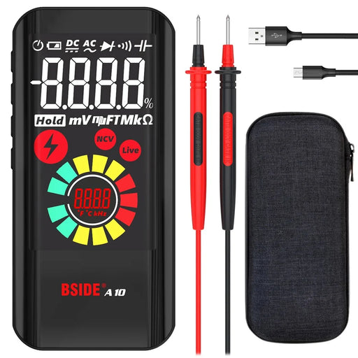 BSIDE A10 Digital Smart Multimeter NCV Voltmeter AC / DC Voltage Resistance Capacitance Measurer - 1