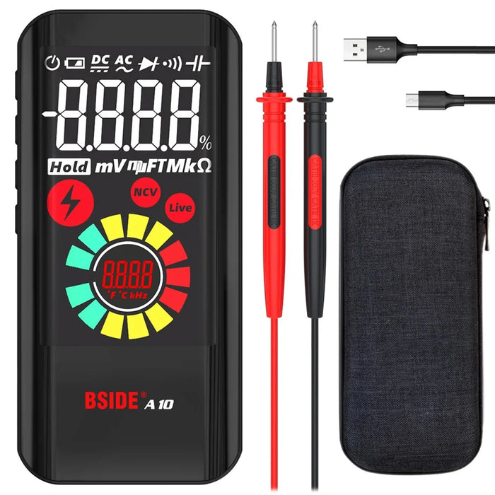BSIDE A10 Digital Smart Multimeter NCV Voltmeter AC / DC Voltage Resistance Capacitance Measurer - 1