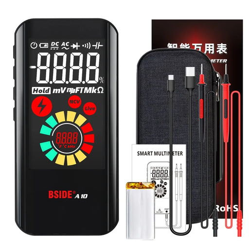 BSIDE A10 Digital Smart Multimeter NCV Voltmeter AC / DC Voltage Resistance Capacitance Measurer - 2