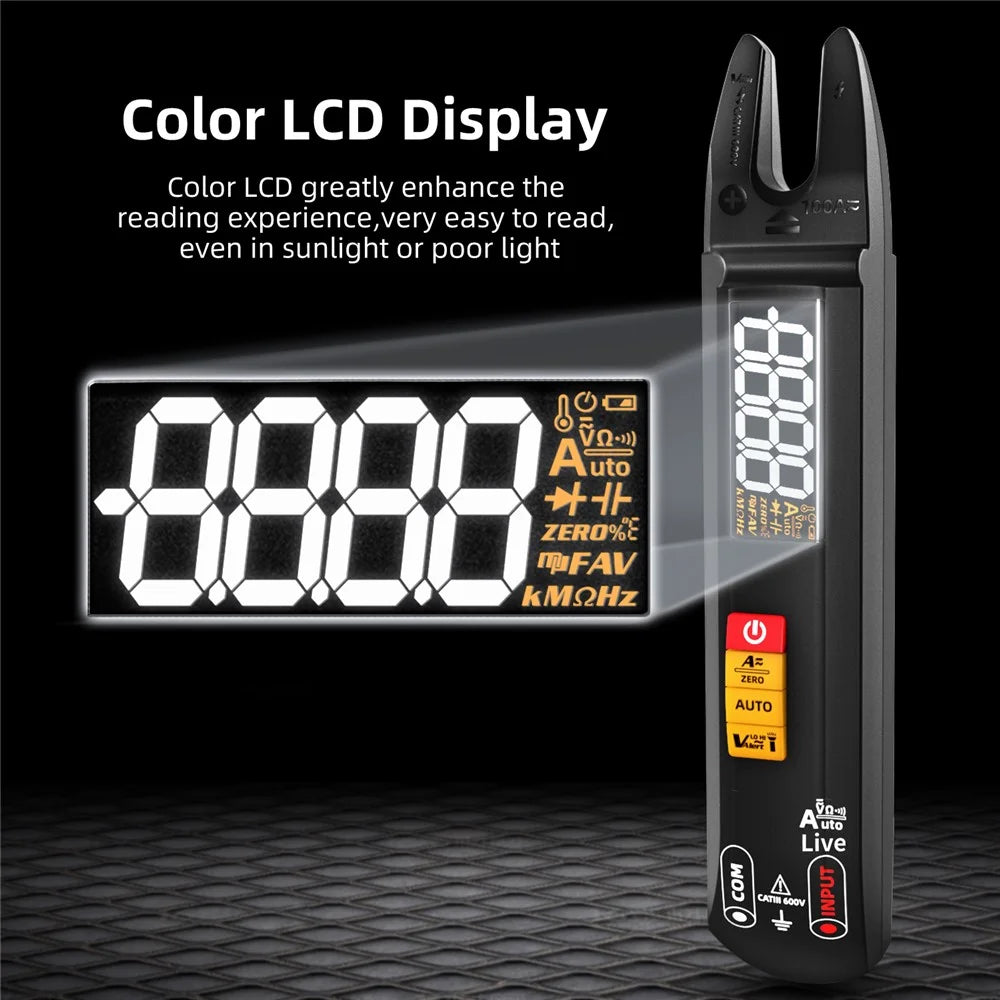 BSIDE U0 Digital Clamp Meter Fork DC AC Smart Ammeter T-RMS Current Auto Multimeter Voltage Ohm Electrical Tester - 4