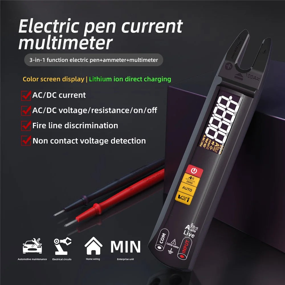 BSIDE U0 Digital Clamp Meter Fork DC AC Smart Ammeter T-RMS Current Auto Multimeter Voltage Ohm Electrical Tester - 6