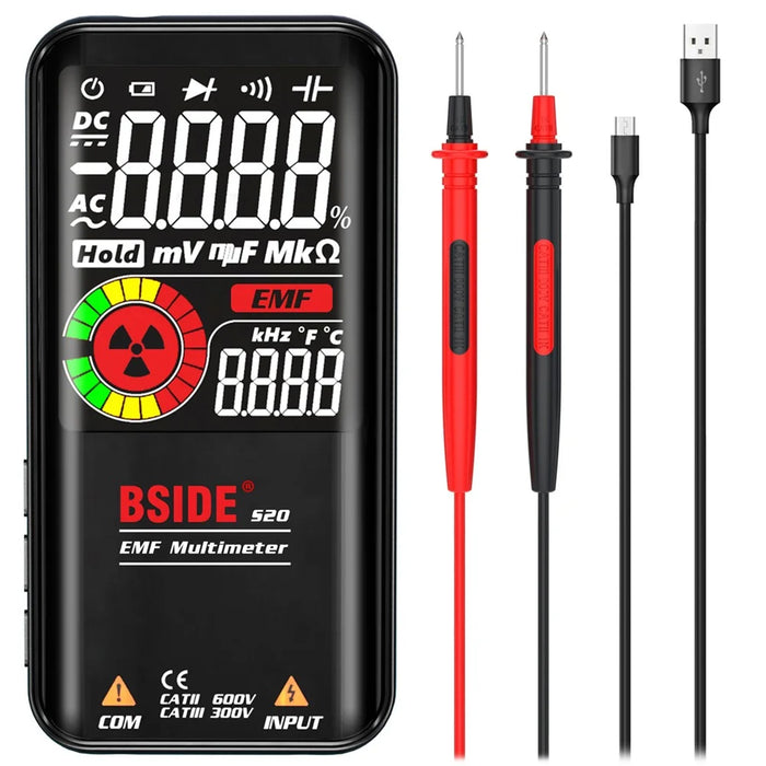 BSIDE S20 EMF Meter Electromagnetic Radiation Detector 9999 Counts Auto Range Multimeter - 2