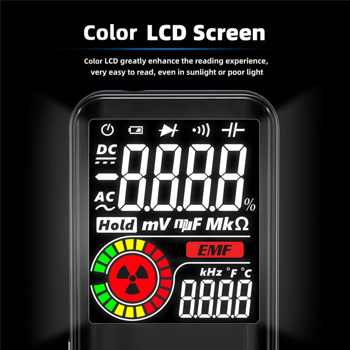 BSIDE S20 EMF Meter Electromagnetic Radiation Detector 9999 Counts Auto Range Multimeter - 3