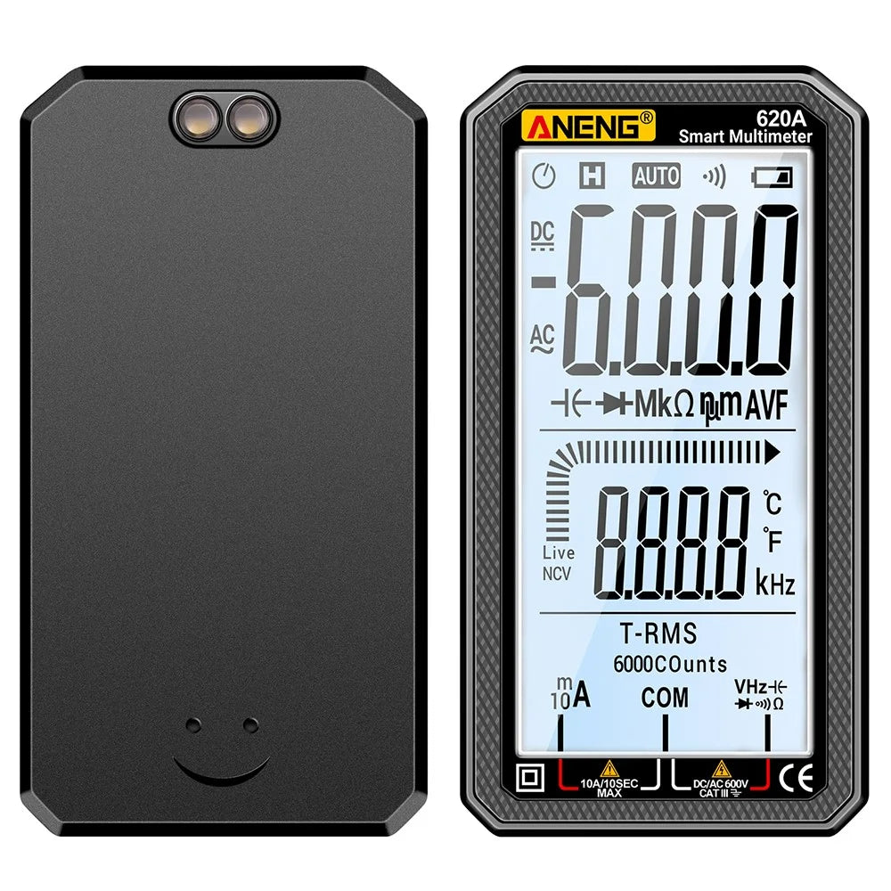 ANENG 620A Large Screen Digital Multimeter Voltage Current Resistance Tester - Black - 1