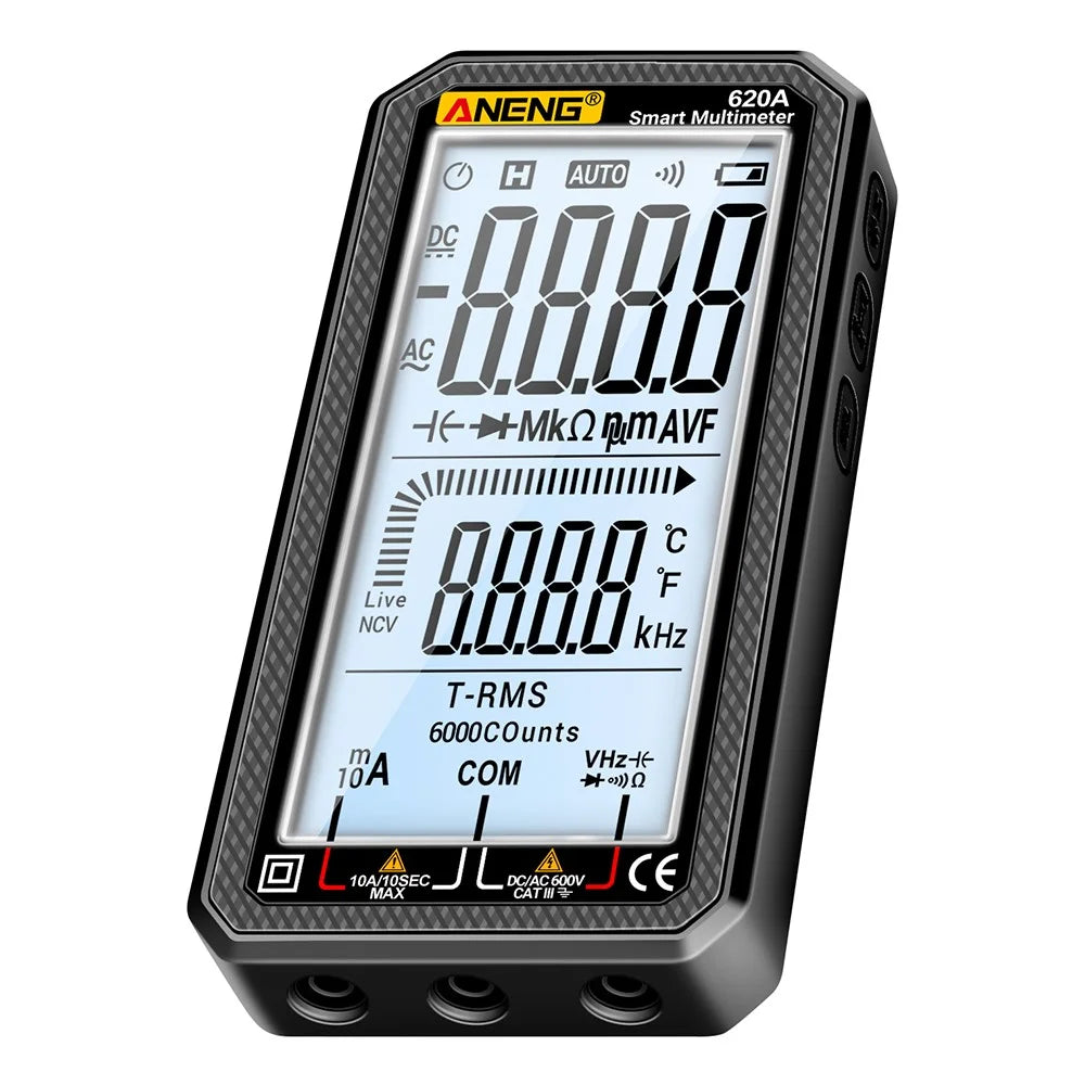 ANENG 620A Large Screen Digital Multimeter Voltage Current Resistance Tester - Black - 3