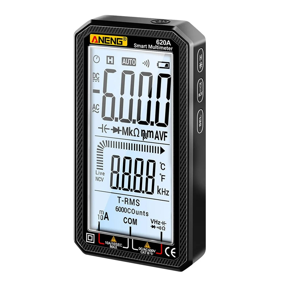 ANENG 620A Large Screen Digital Multimeter Voltage Current Resistance Tester - Black - 4