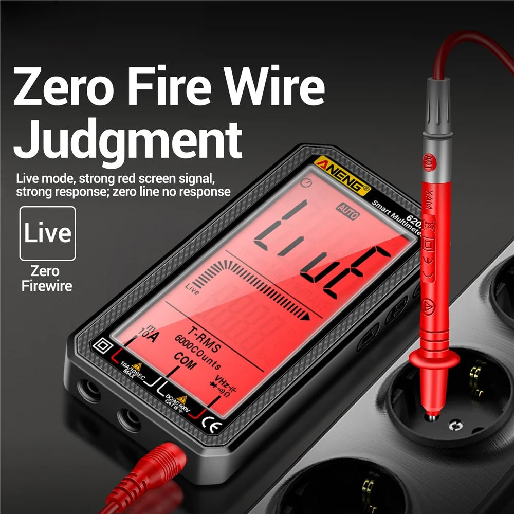 ANENG 620A Large Screen Digital Multimeter Voltage Current Resistance Tester - Black - 7