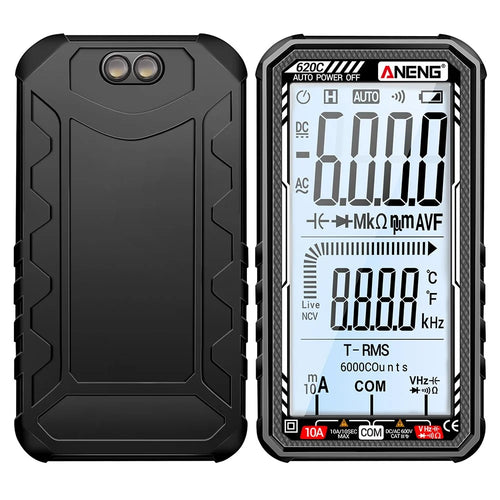 ANENG 620C Large Screen Digital Multimeter Rechargeable Voltage Current Resistance Tester - Black - 1