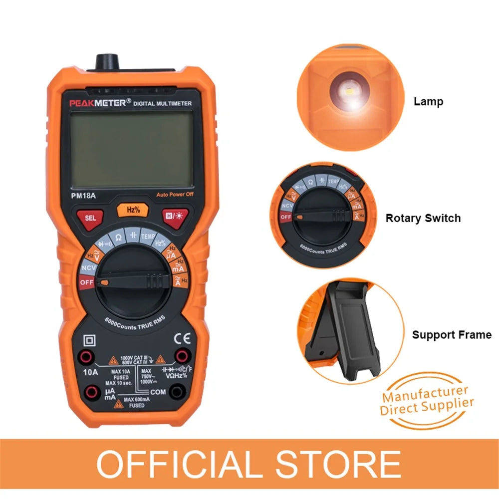 PEAKMETER PM18A Multimeter High-Precision Fully Automatic Digital Display Electrician Multimeter - 3