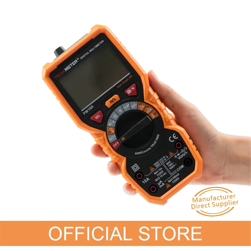 PEAKMETER PM18A Multimeter High-Precision Fully Automatic Digital Display Electrician Multimeter - 6