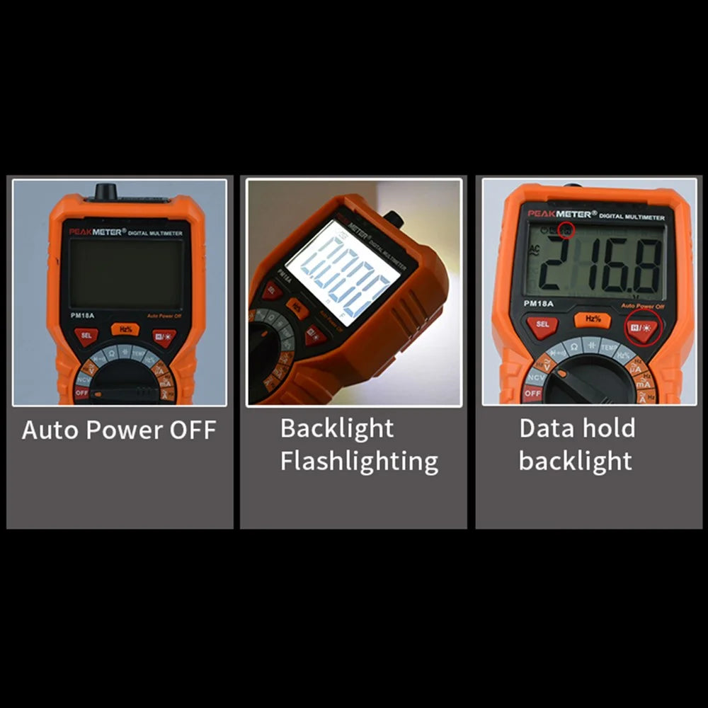 PEAKMETER PM18A Multimeter High-Precision Fully Automatic Digital Display Electrician Multimeter - 7