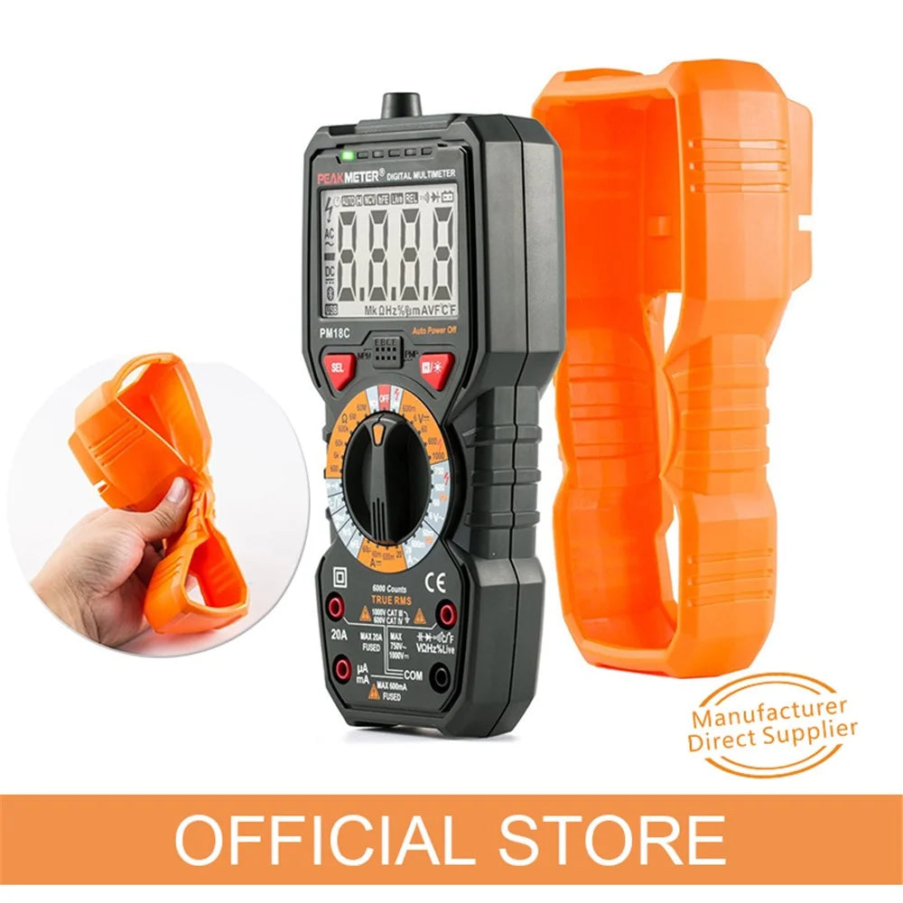 PEAKMETER PM18C Multimeter High-Precision Digital Display Voltage Current Resistance Tester - 7