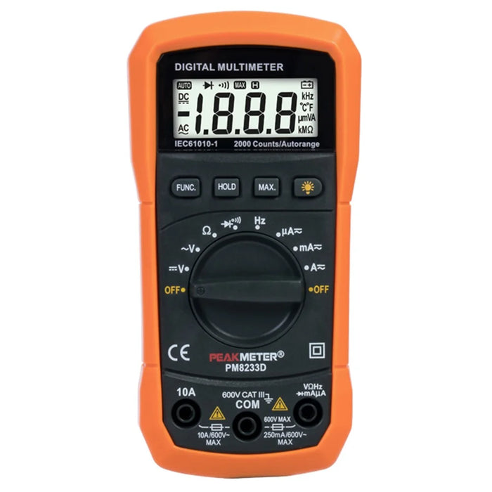 PEAKMETER PM8233D Handheld Digital Multimeter High Precision Household Universal Meter - 1