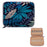 20 x 16cm USB Flash Drive Storage Pouch 20-Grid U-Disk Zipper Bag - Colorful Leaves / Blue Bottom - 1
