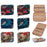 20 x 16cm USB Flash Drive Storage Pouch 20-Grid U-Disk Zipper Bag - Colorful Leaves / Blue Bottom - 3