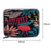 20 x 16cm USB Flash Drive Storage Pouch 20-Grid U-Disk Zipper Bag - Colorful Leaves / Blue Bottom - 5