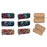 20 x 9cm USB Flash Drive Storage Pouch 10-Grid U-Disk Zipper Bag - Colorful Leaves / Blue Bottom - 3