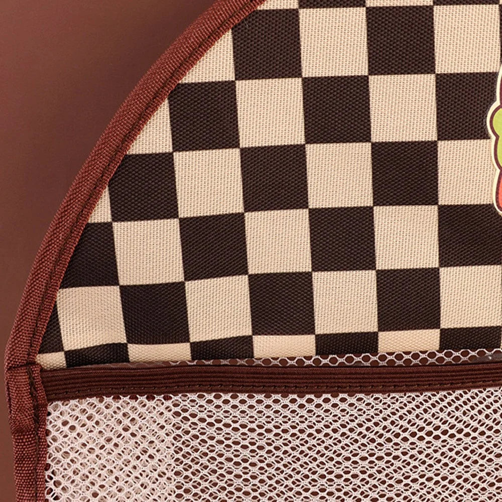 1002 Mesh Hanging Bag Cartoon Dormitory Home Wardrobe Wall Hanging Underwear Storage Bag - Hamburger - 4