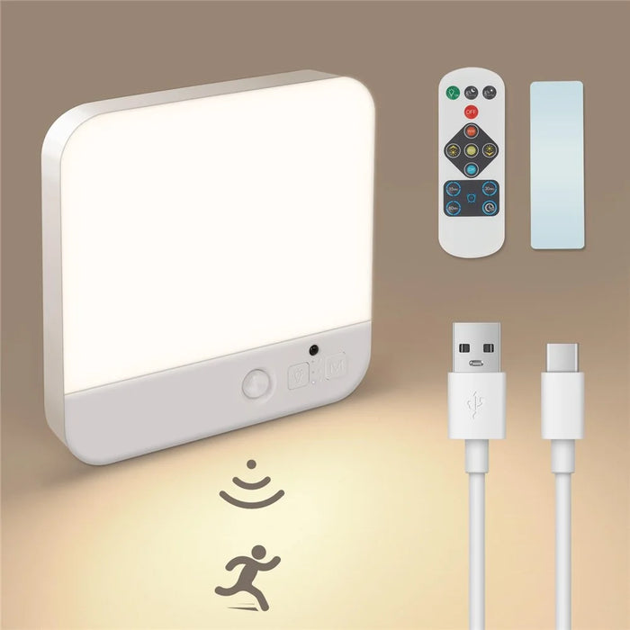 Rechargeable Motion Sensor Flush Mount Ceiling Light with Remote 3000K-6500K Adjustable Night Light for Bedroom, Kitchen - 5