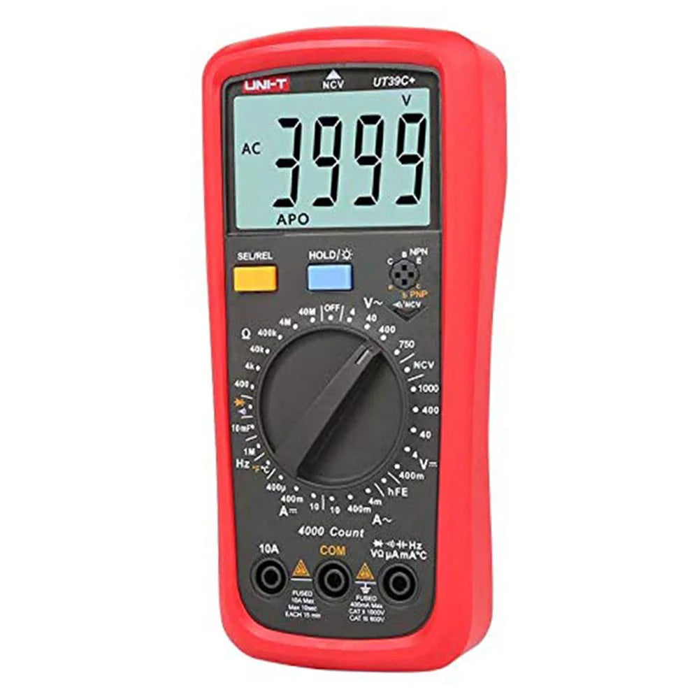 UNI-T UT39C+ Digital Multimeter Tester Manual Range Data Hold AC DC Voltage Current Amp Transistor - 1