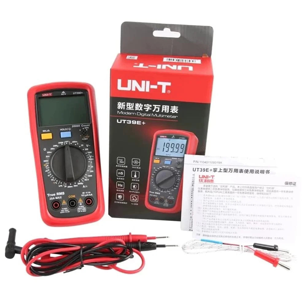 UNI-T UT39C+ Digital Multimeter Tester Manual Range Data Hold AC DC Voltage Current Amp Transistor - 5