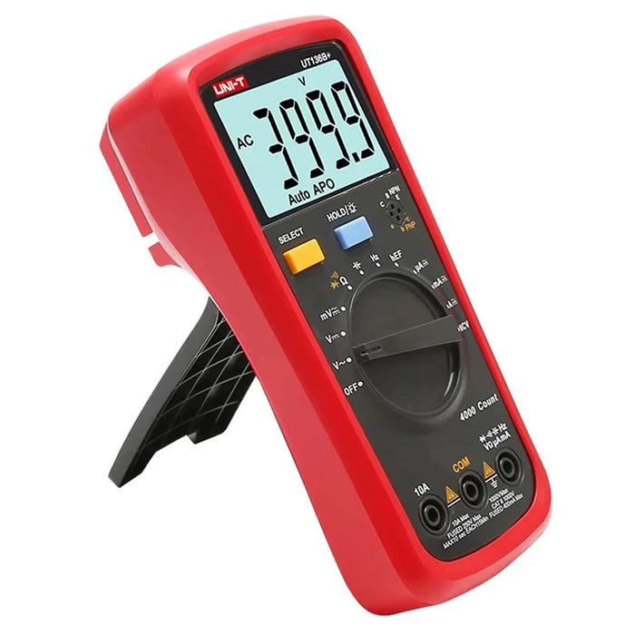 UNI-T UT136B+ Digital Multimeter 4000 Count AC DC Voltmeter Ammeter Ohm HFE Diode / Transistor Tester (NO Battery) - 5