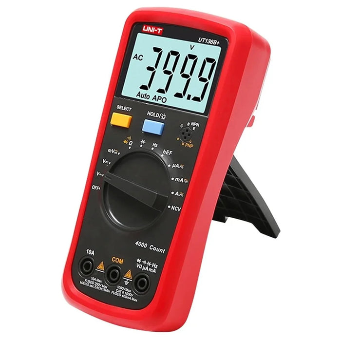 UNI-T UT136B+ Digital Multimeter 4000 Count AC DC Voltmeter Ammeter Ohm HFE Diode / Transistor Tester (NO Battery) - 6