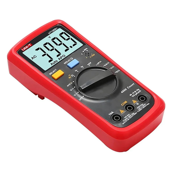 UNI-T UT136B+ Digital Multimeter 4000 Count AC DC Voltmeter Ammeter Ohm HFE Diode / Transistor Tester (NO Battery) - 7