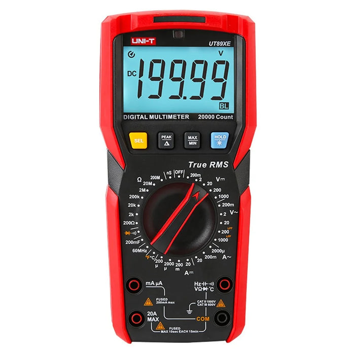 UNI-T UT89XE Digital Multimeter Professional Tester True RMS Manual Range DC AC Voltmeter Ammeter (No Battery) - 3